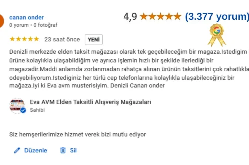 Elden taksit mağazası olarak tek geçebileceğim bir mağaza !