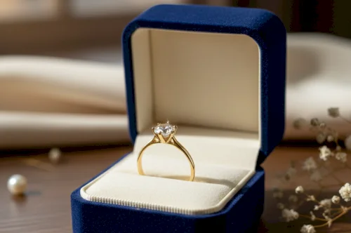 Özel Anlara Yakışan Tektaş Altın Yüzük 