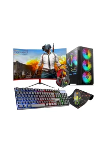 Zeiron Fx50 i5-3470 GT730 23.8" Dos Curved Masaüstü Oyuncu Bilgisayarı (AMX 1101G-GLASS KASA/ZEİRON ZM-575 MONİTOR/EVERST ECO KLAVYE MAUSE KULAKLIK SET)